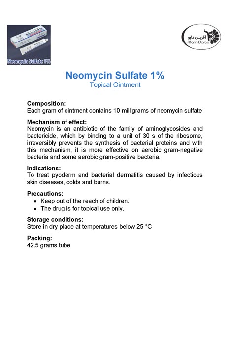 Neomycin Sulfate 1% Topical Ointment